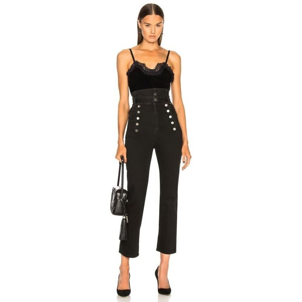 Marissa Webb High Rise Straight Leg Jeans Size 23 00 XXS Womens Black